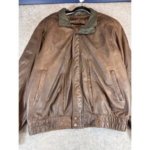 VTG Wilsons Adventure Bound Leather Jacket Mens LT Thinsulate Thermal Insulation